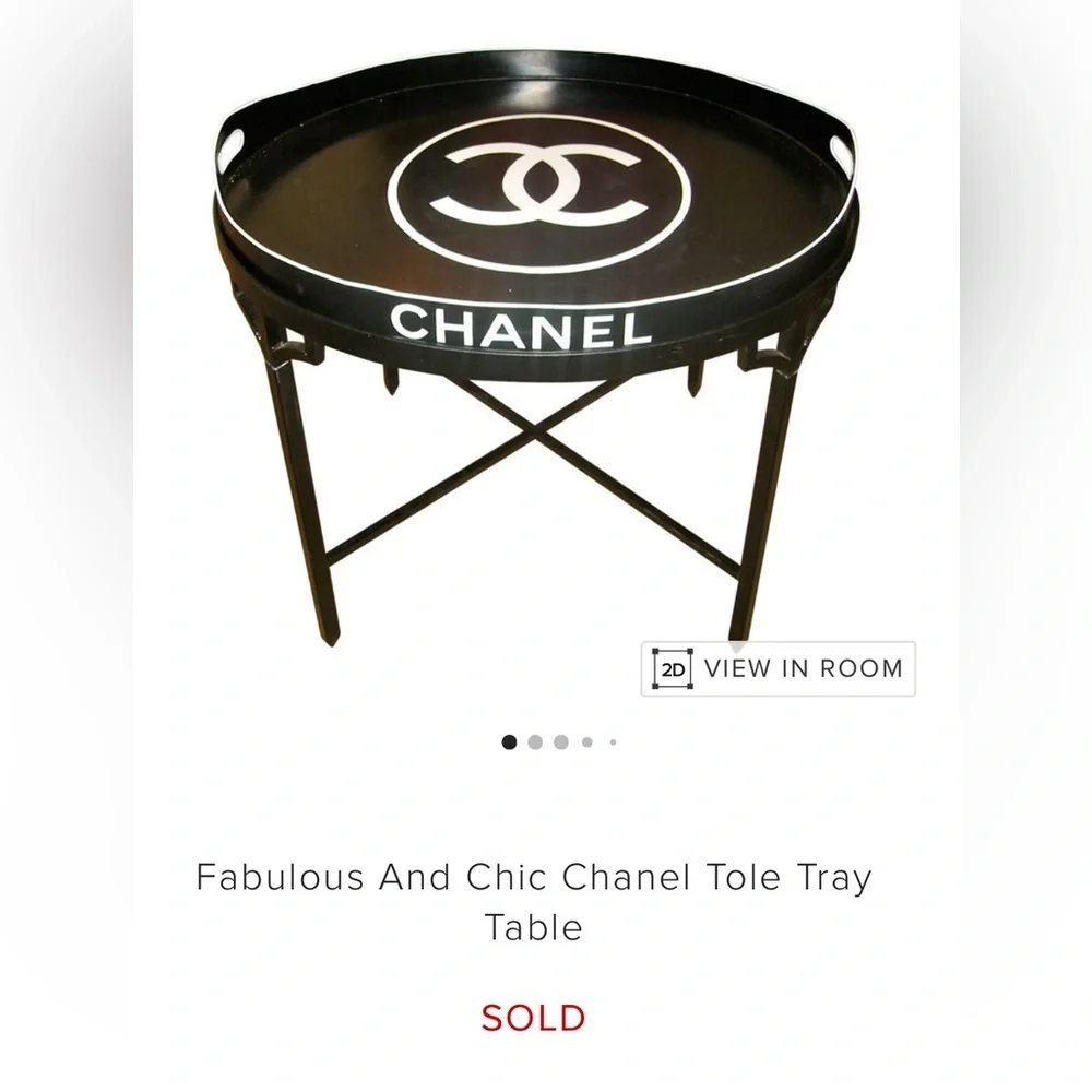 CHANEL Tole Tray ~ AMAZING PIECE!! Originally made for the stores as a table. - Picture 2 of 8